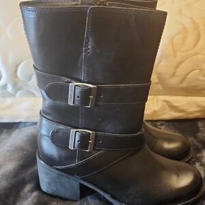 Harley-Davidson Black Moto Boots with Buckles